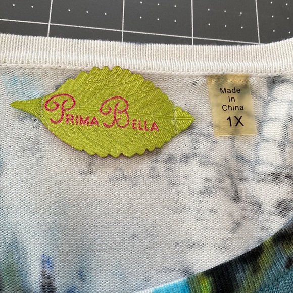 Prima Bella geometric cardigan sweater with rhinestones size 1X - Picture 5 of 6